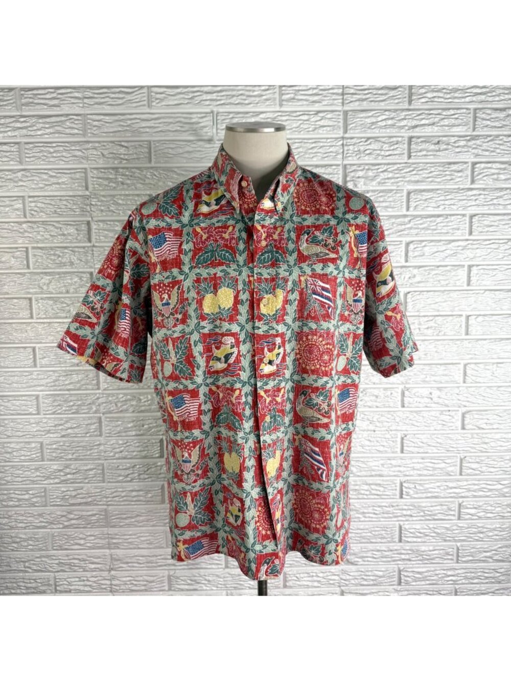Reyn Spooner Dietrich Varez 2014 Summer Commemorative July 4th Hawaiian Shirt XL